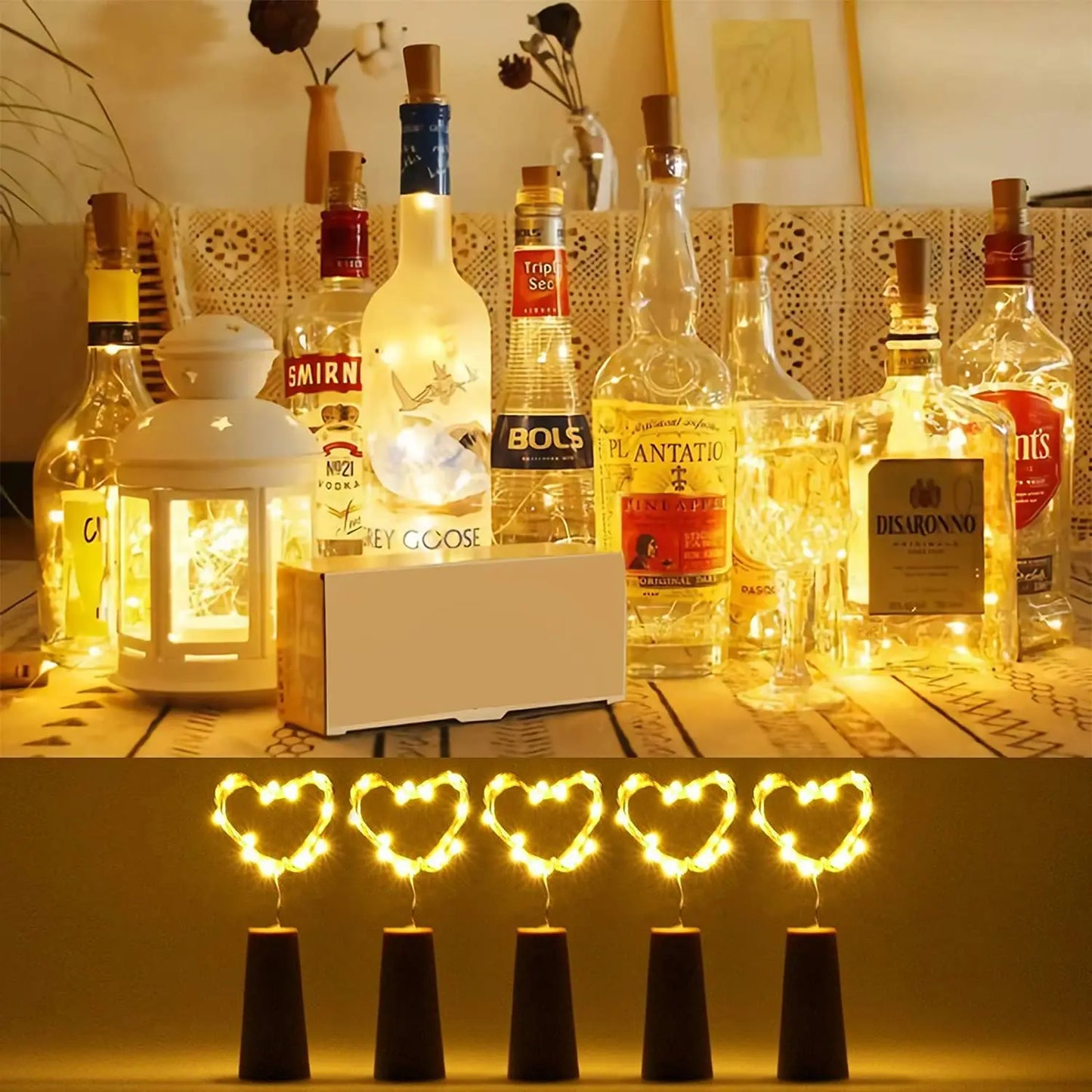 Wine Bottle Cork Fairy Lights – 2M LED String Lights for Party Decor