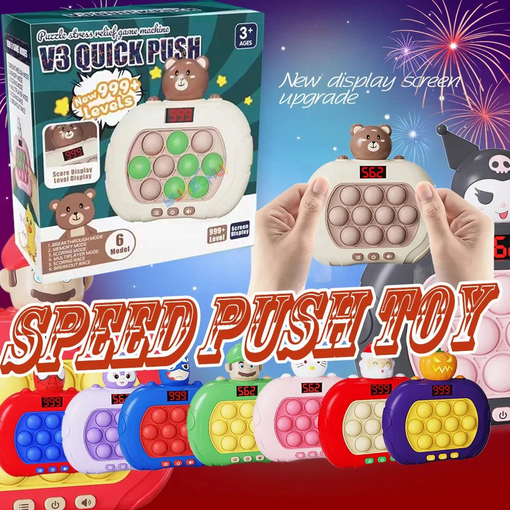 Bubble Push Game for Kids - Pop Light Fidget Toy for Fun and Relaxation