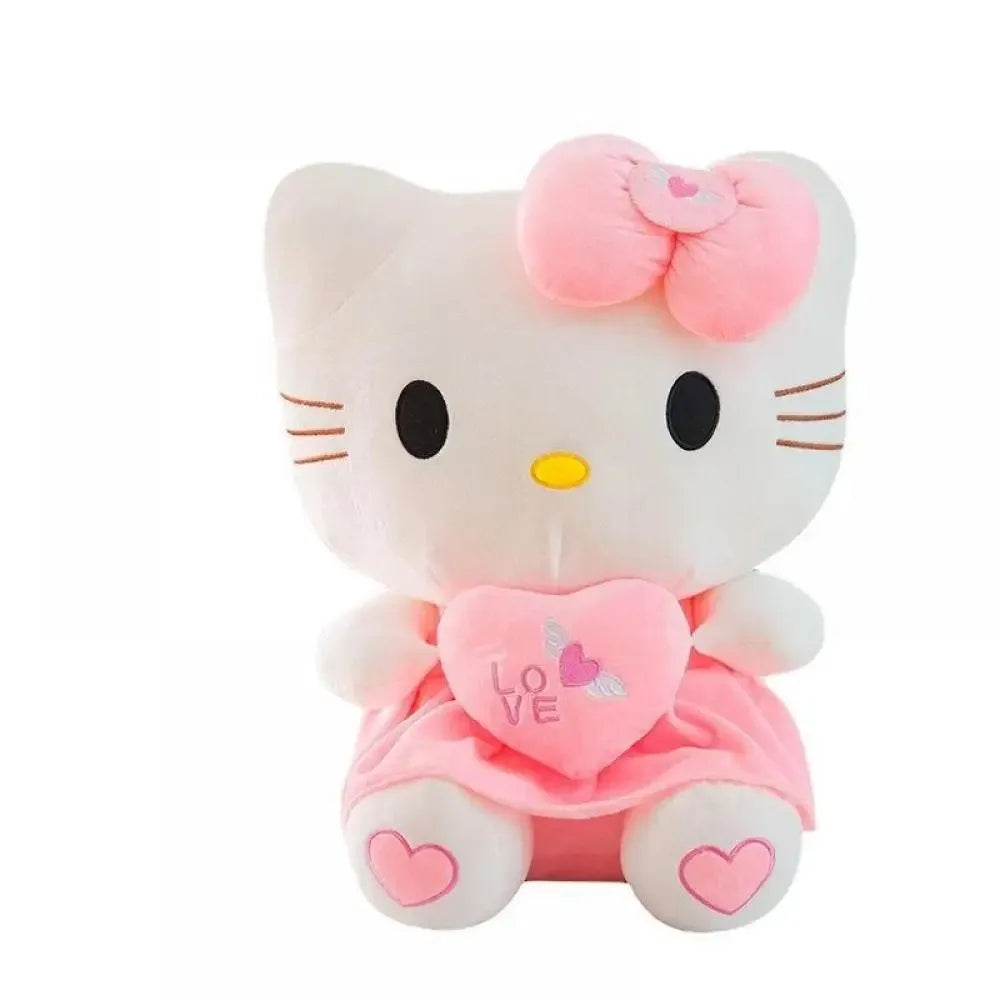 Cute Heart Hugging Hello Kitty Plush Doll | Ideal Gift for Kids