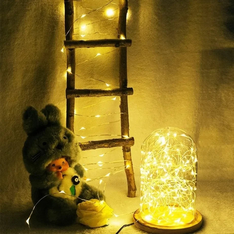 DIY Christmas Decoration LED Lights – Waterproof Copper Wire String Lights