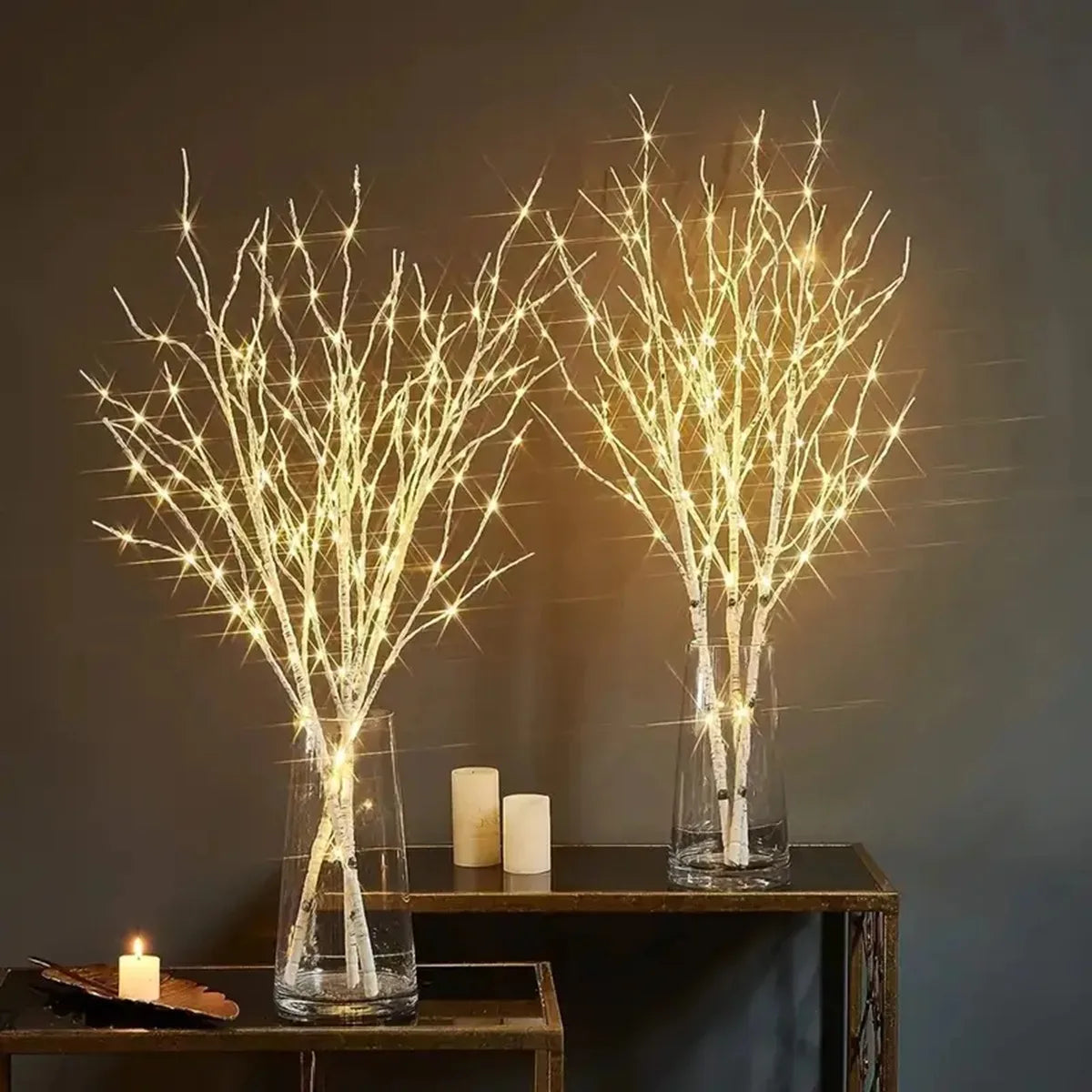 White Birch Branch Light String - Versatile LED Lights for Festive Ambiance