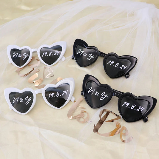 Personalized Sunglasses with Names & Dates - Wedding Party Favors