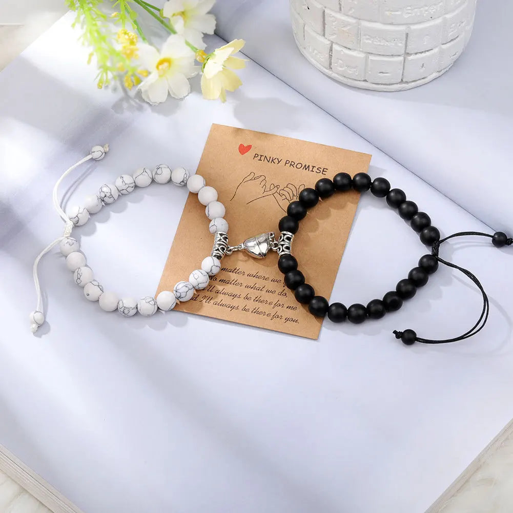 Romantic Natural Stone Couples Matching Bracelets | Perfect Gift for Lovers