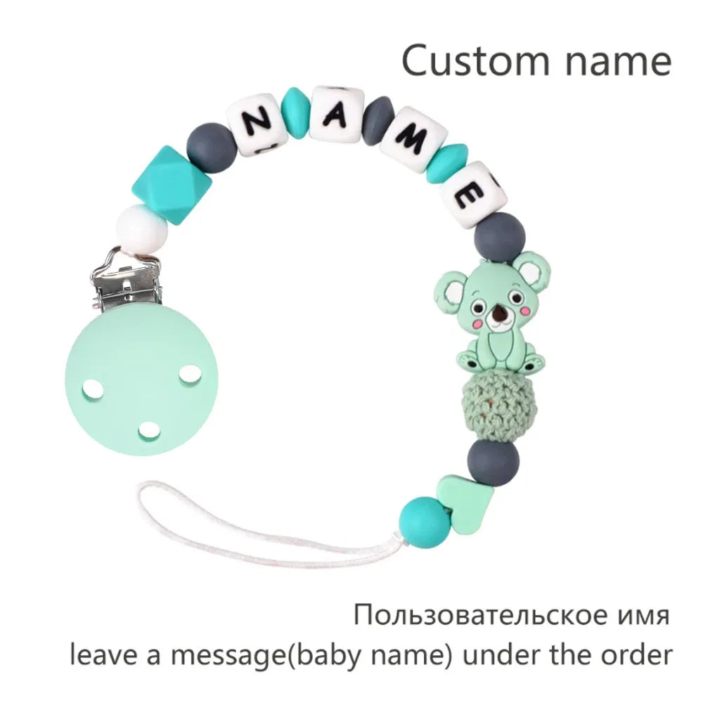 DIY Silicone Baby Pacifier Chain - Personalised Name Teething Clip