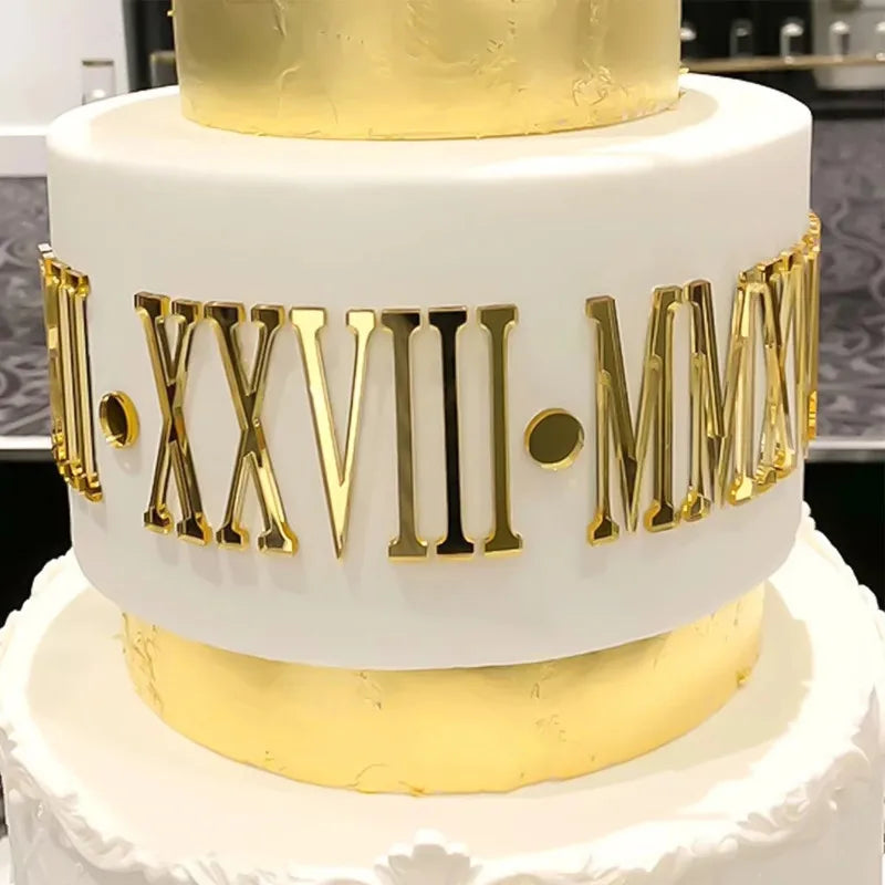 DIY Custom Name Cake Topper - Gold Acrylic Letters for Party Decor