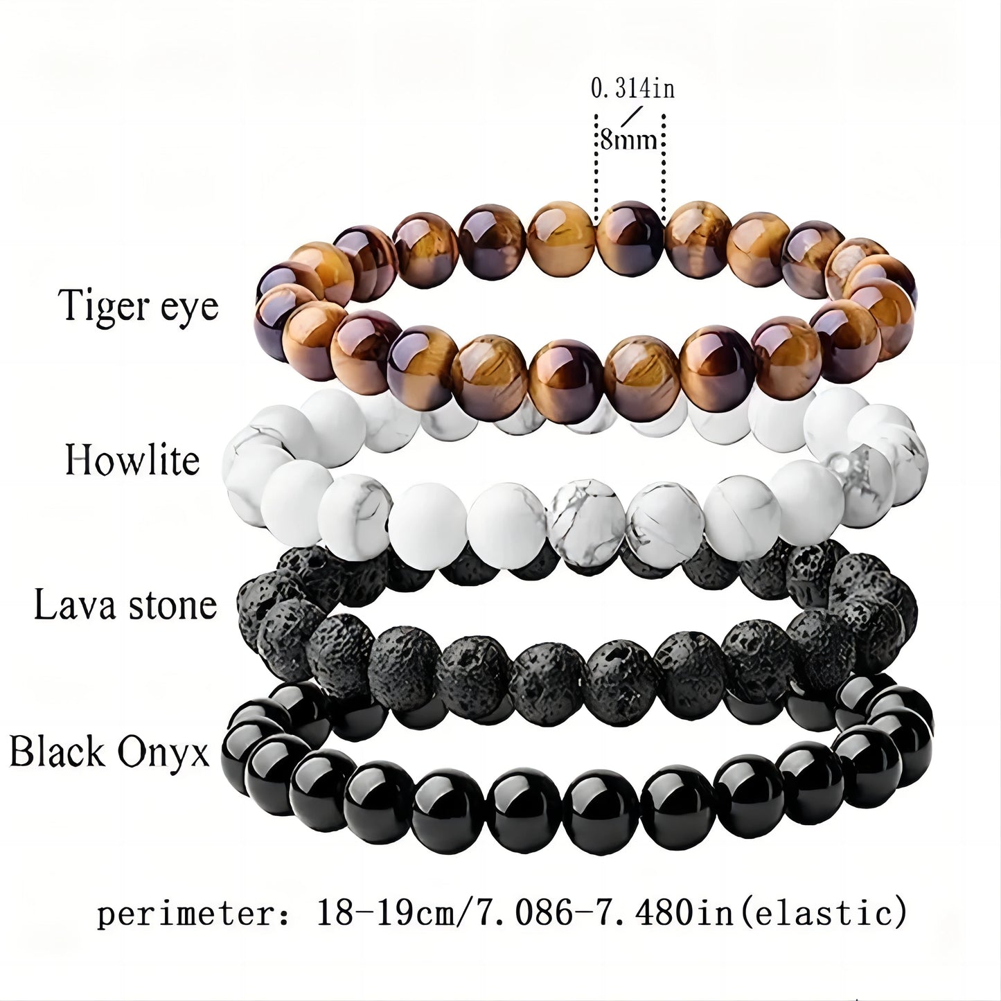 Crystal & Metal Wooden Strand Bracelets - Trendy Multilayer Jewelry