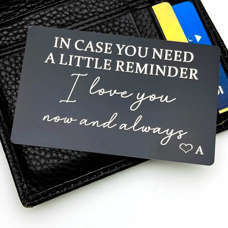 Custom Wallet Insert Card  The Perfect Birthday Gift for Husband or Boyfriend