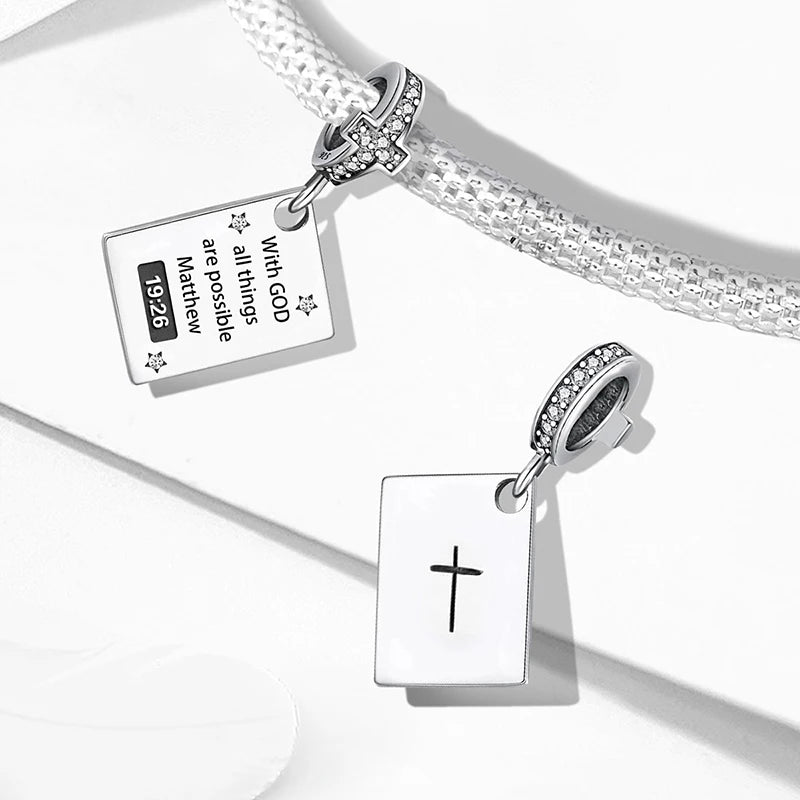 terling Silver Bible Beads - Create Personalized Jewelry for Gifts