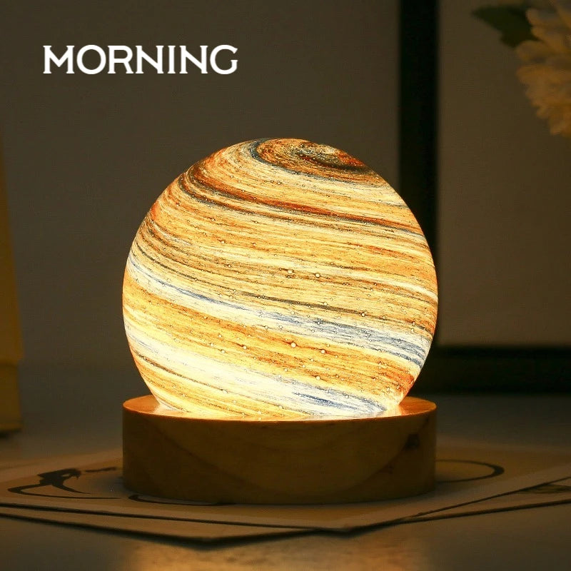 Unique 3D Moon Lamp with Wooden Stand – Ideal for Birthdays, Christmas, and Special Occasions