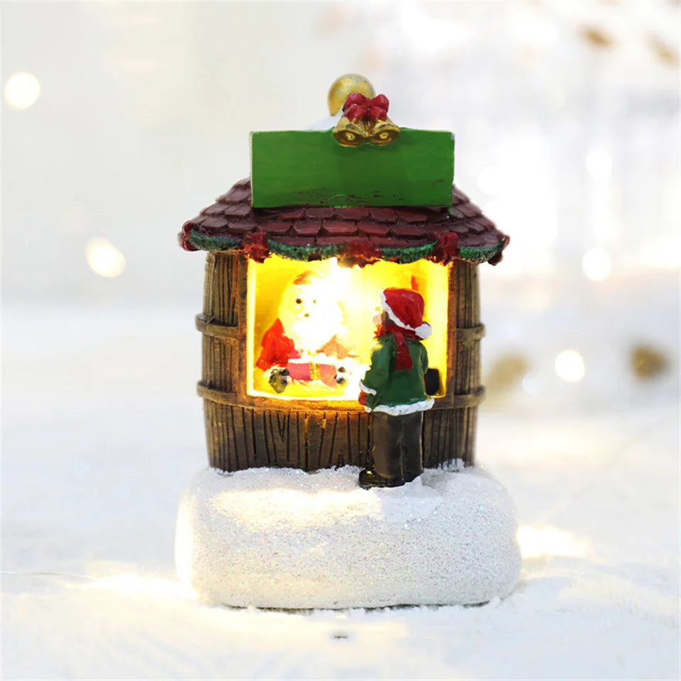 Festive Snowman & Santa LED Light - Unique Holiday Cabin Decor