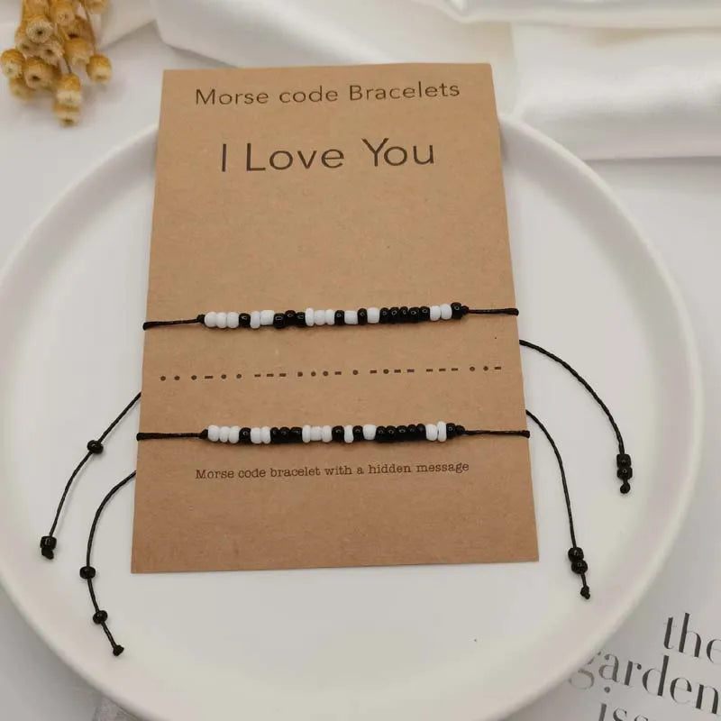 Long Distance Relationship Bracelets | I Love You Gift Set