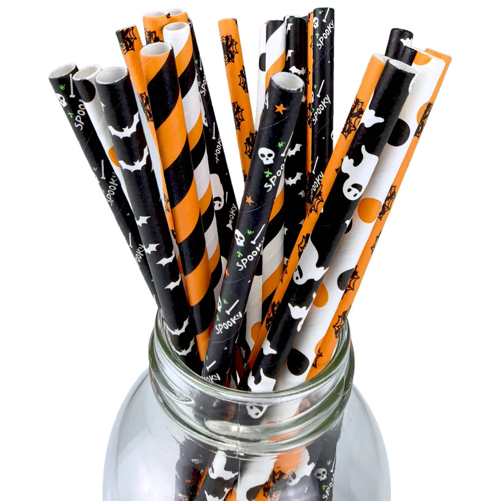 Cute Cartoon Animal Design Straws | Perfect for Halloween Festivities