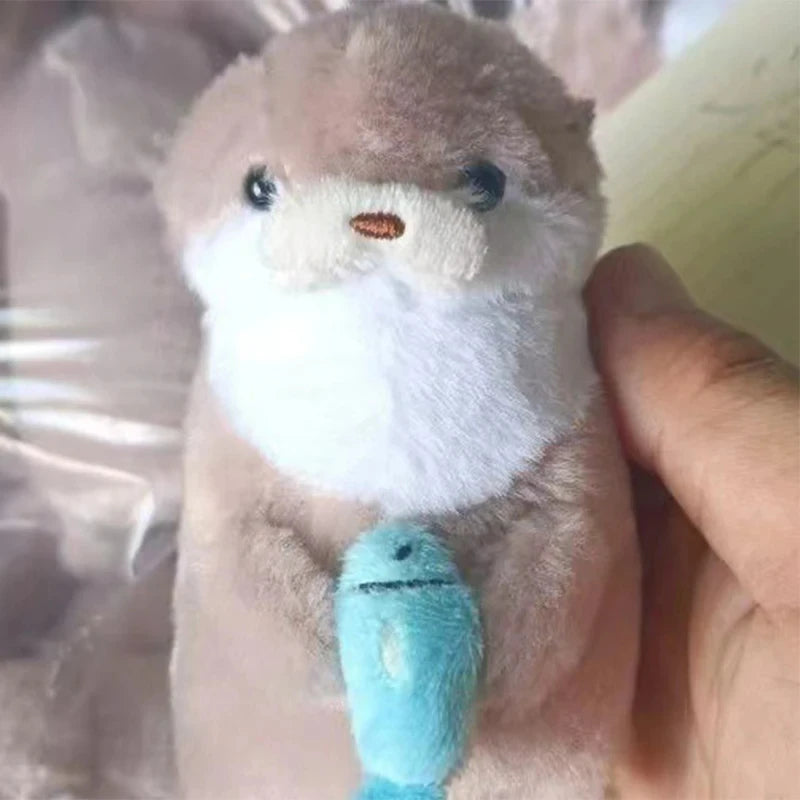 Adorable Otters with Fish Keyrings - Perfect Doll Toy for Kids and Collectors