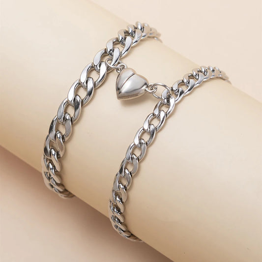 Couple Bracelets With Heart Magnet | Long Distance Relationship Gifts