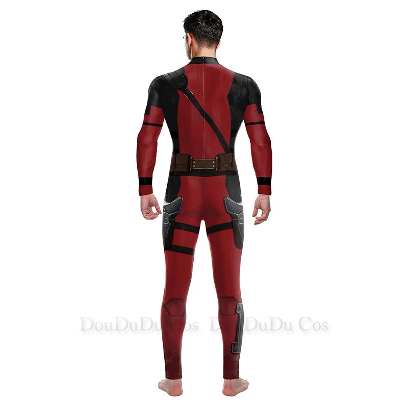 Deadpool Cosplay Jumpsuit for Men and Women - Perfect Halloween Costume