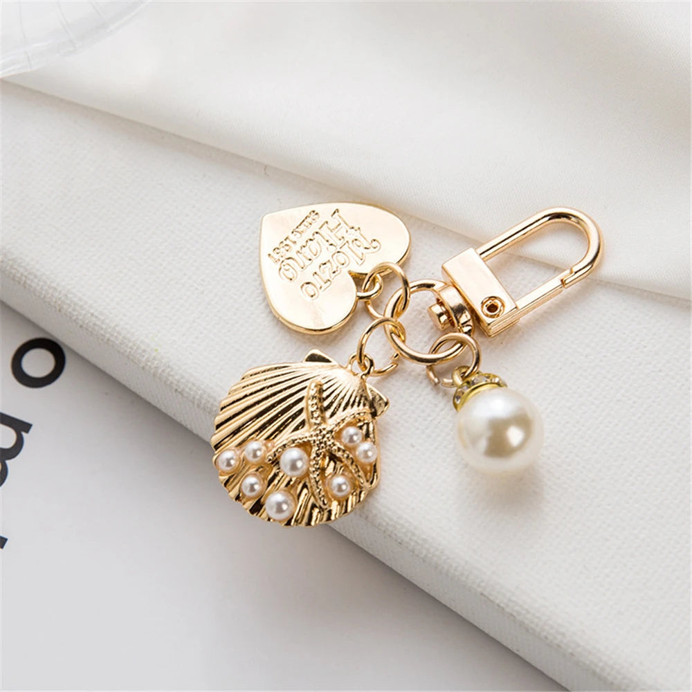 Gold Heart Letter Keychain for Women | Stylish Bag and Car Key Ring