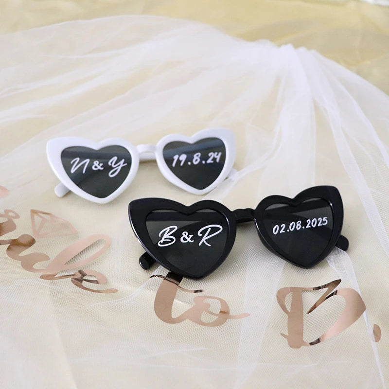 Personalized Sunglasses with Names & Dates - Wedding Party Favors