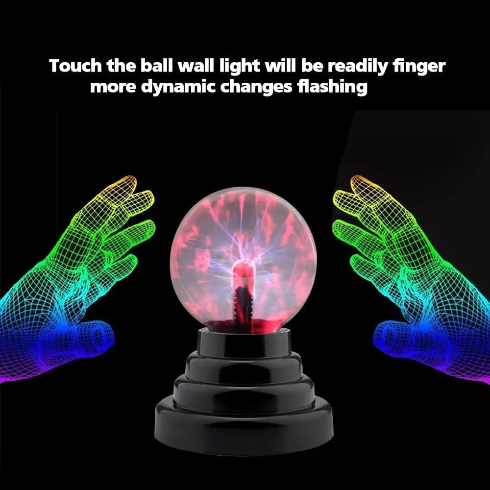 Colorful Plasma Ball Lamp - Engaging Touch Sensitive Night Light for Kids