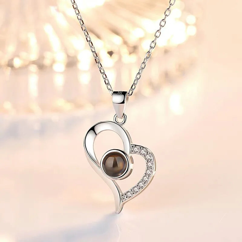 Romantic Heart-Shaped Necklace | Project 'I Love You' in 100 Languages