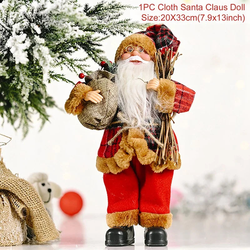 Christmas Decoration Standing Santa Doll - Festive Decor