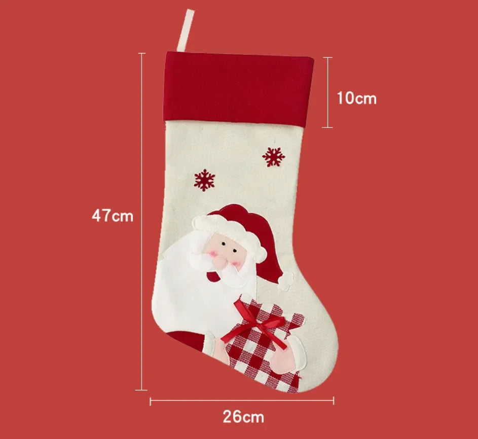 Personalised Christmas Stocking Kids Custom Family Names Xmas Stockings Sack Boy Girl Santa Reindeer Snowman Christmas Stockings