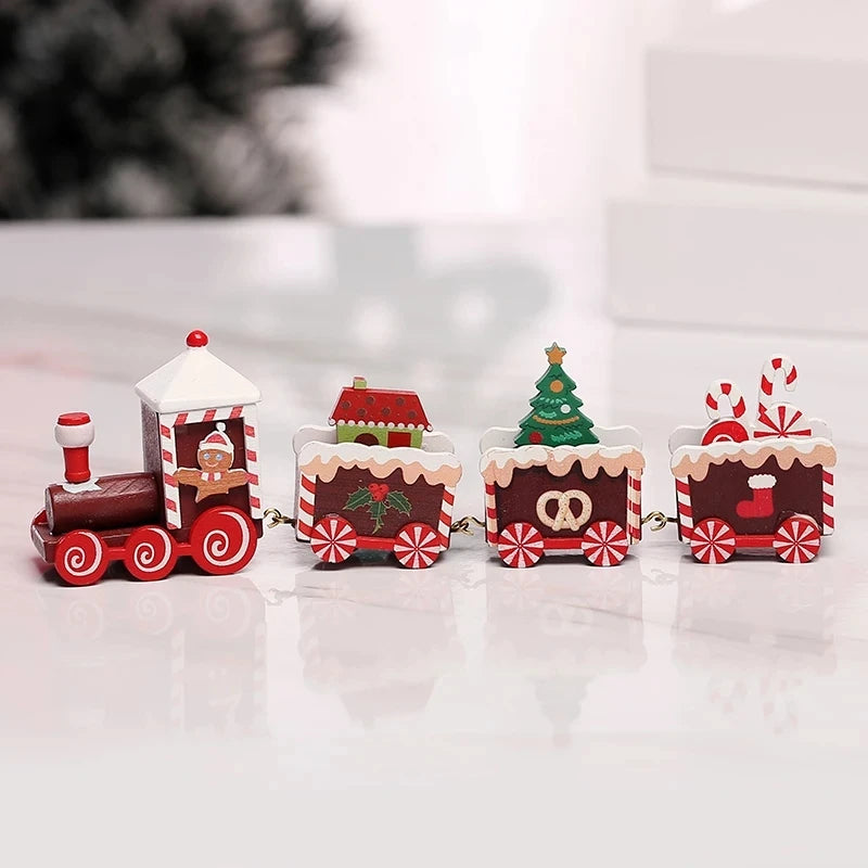 Christmas Train Merry Christmas Decorations For Home 2024 Cristmas Ornament Xmas Navidad Noel Gifts Happy New Year 2025 Gifts