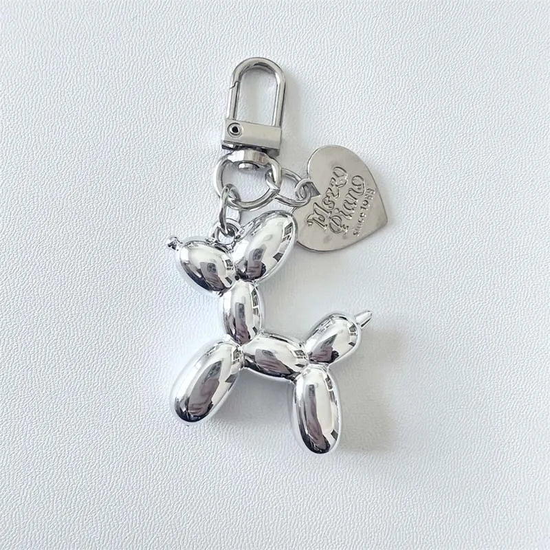 Cute Balloon Dog Keychains | Bling Pet Bag and Car Holder Gift