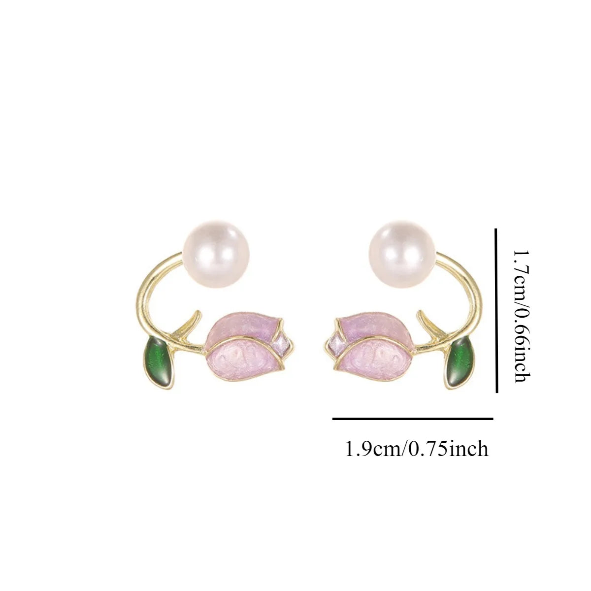 Tulip Flower Stud Earrings - Lightweight Summer Fashion Jewelry Gift