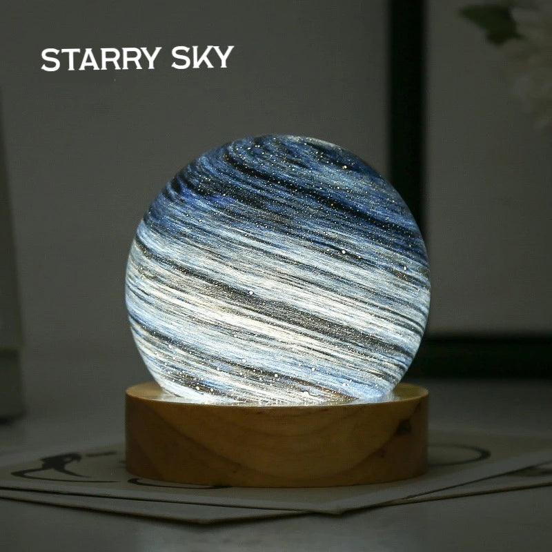 Unique 3D Moon Lamp with Wooden Stand – Ideal for Birthdays, Christmas, and Special Occasions