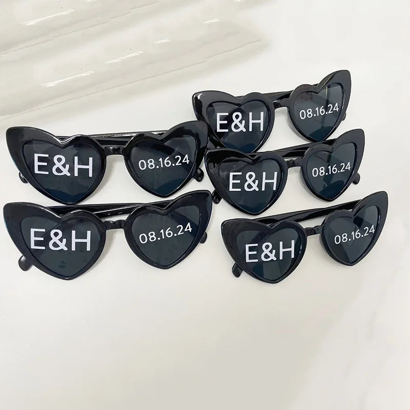 Personalized Sunglasses with Names & Dates - Wedding Party Favors