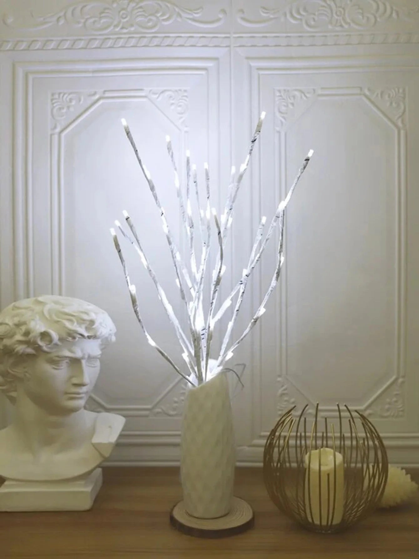 White Birch Branch Light String - Versatile LED Lights for Festive Ambiance