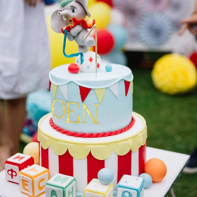 DIY Custom Name Cake Topper - Gold Acrylic Letters for Party Decor