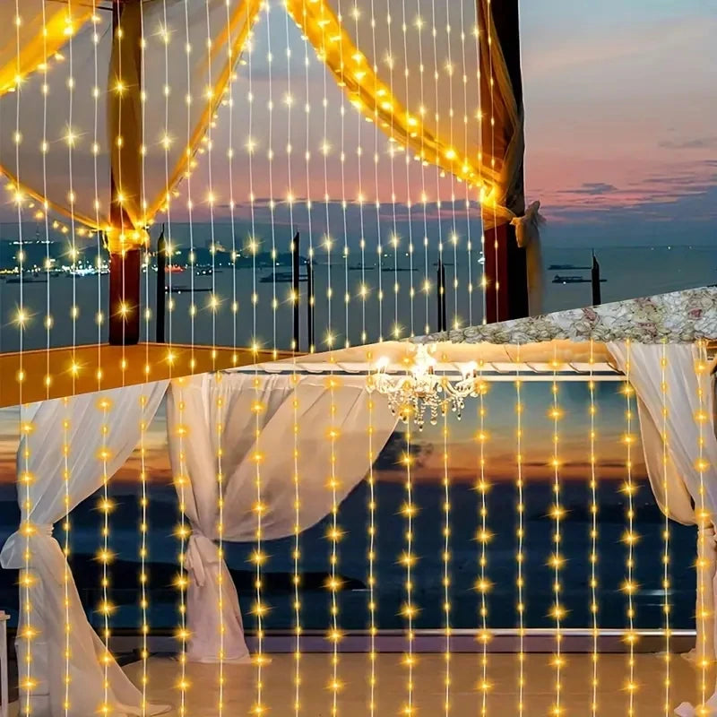 Waterproof Solar Fairy Lights - Transform Your Outdoor Decor with Curtain String Lights