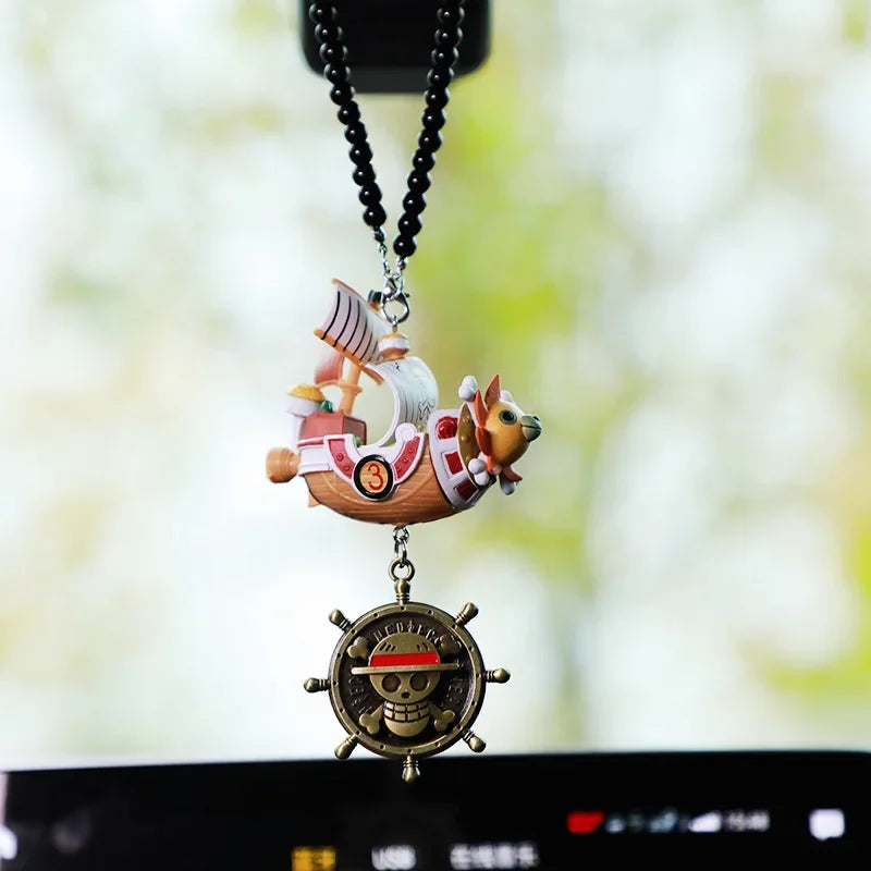 One Piece Car Pendant: Going Merry & Thousand Sunny Pirate Ship Model