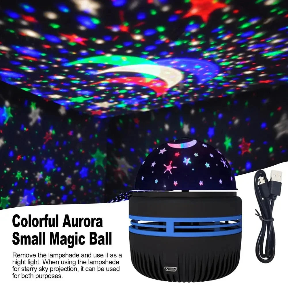 Mini Party Lamp USB LED Nightlights – Colorful Galaxy Projector for Home