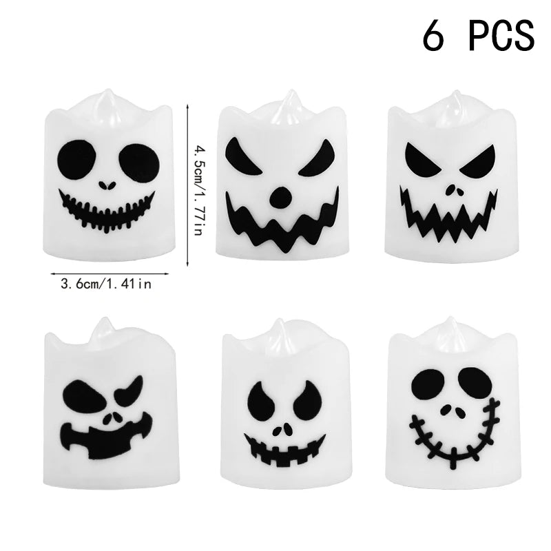 Halloween LED Ghost Candle Set | Perfect for Home Bar Decoration