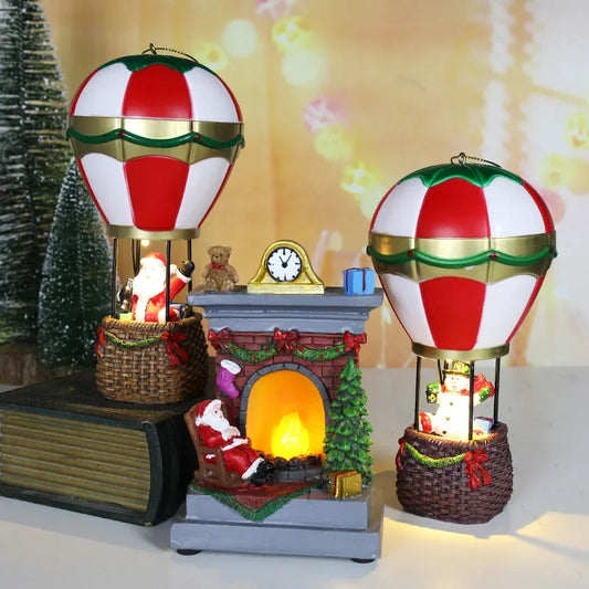 Festive Snowman & Santa LED Light - Unique Holiday Cabin Decor