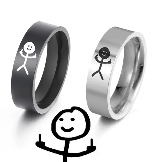 Dreamtimes Middle Finger Stickman Ring | Unique Party Gift for Couples