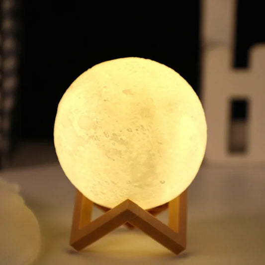 Customizable LED Moon Night Light - Perfect Birthday Gift for Girls and Boys