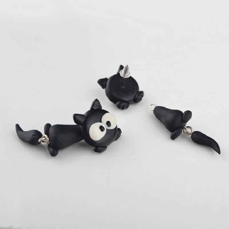 Cute Black Cat Earrings - Perfect for Halloween & Gothic Style