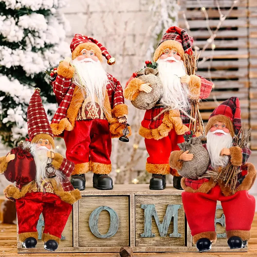 Christmas Decoration Standing Santa Doll - Festive Decor