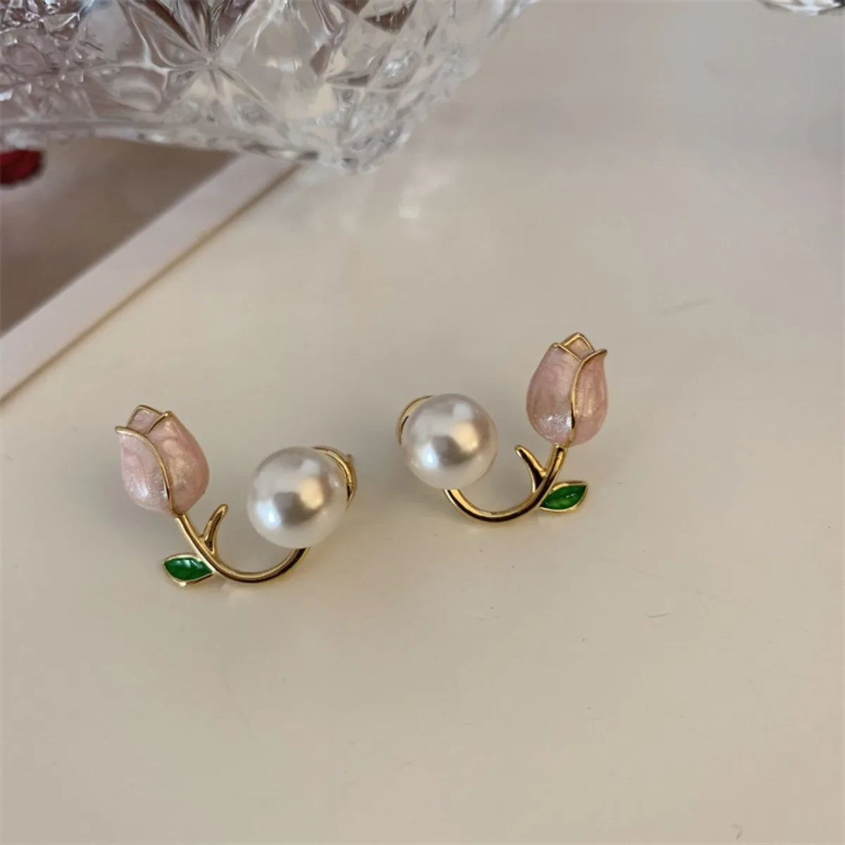 Tulip Flower Stud Earrings - Lightweight Summer Fashion Jewelry Gift