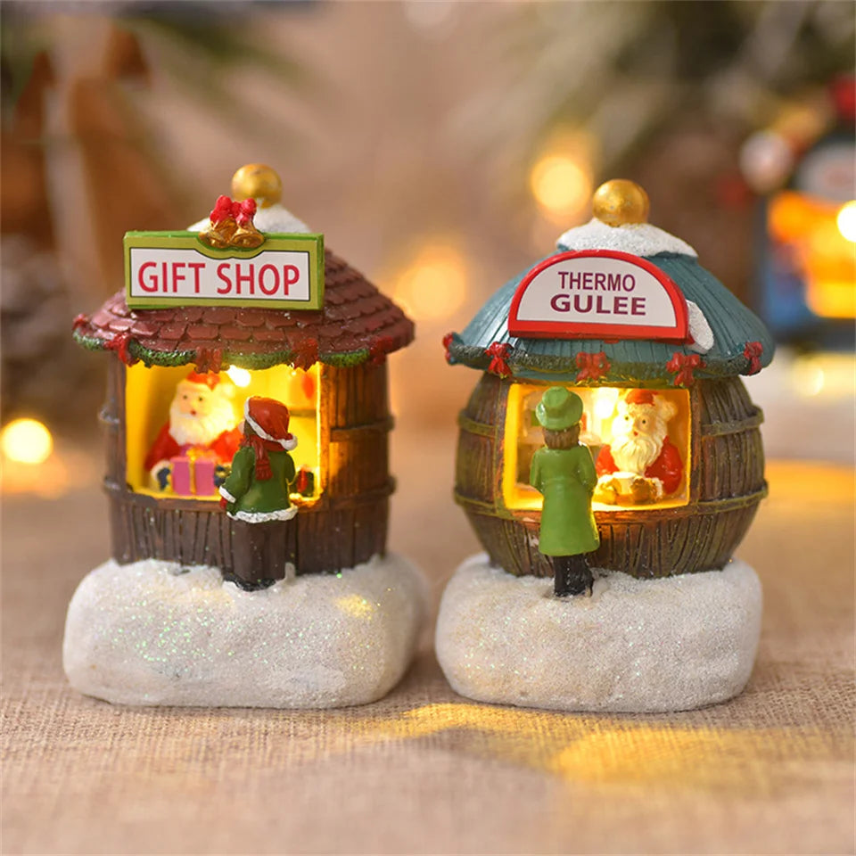 Festive Snowman & Santa LED Light - Unique Holiday Cabin Decor