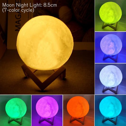 Starry Moon Lamp LED Night Light - Perfect Gift for Kids and Adults