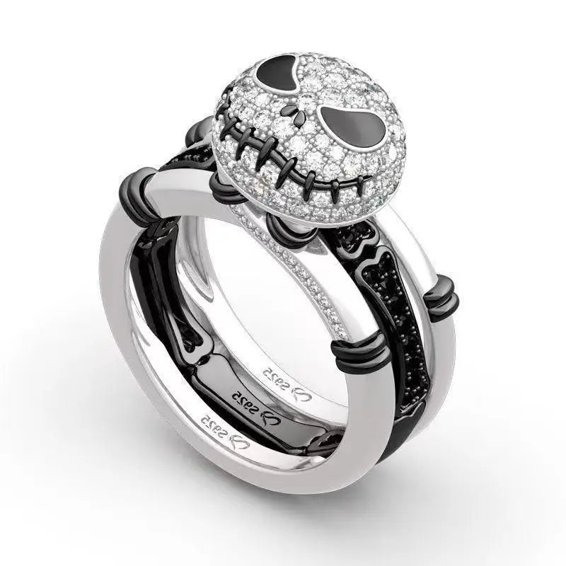 Halloween Black and White Zircon Rings | Perfect for Men and Women