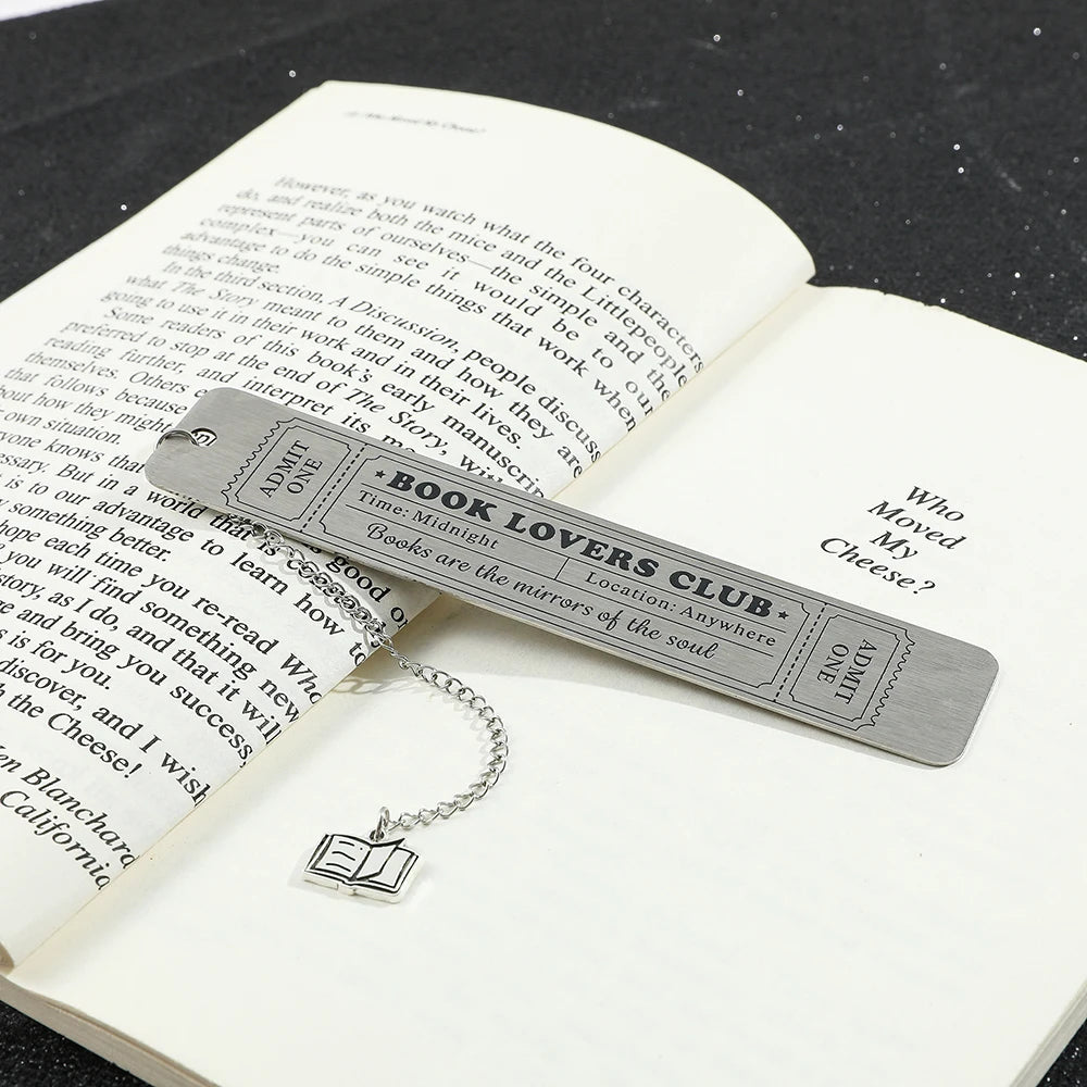 Personalised Bookmarks Stainless Steel Metal Bookmarks Women Men Gifts for Book Lovers Bookworm Book Accessories School Supplies