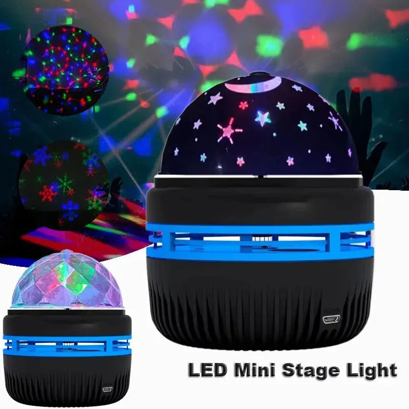 Mini Party Lamp USB LED Nightlights – Colorful Galaxy Projector for Home