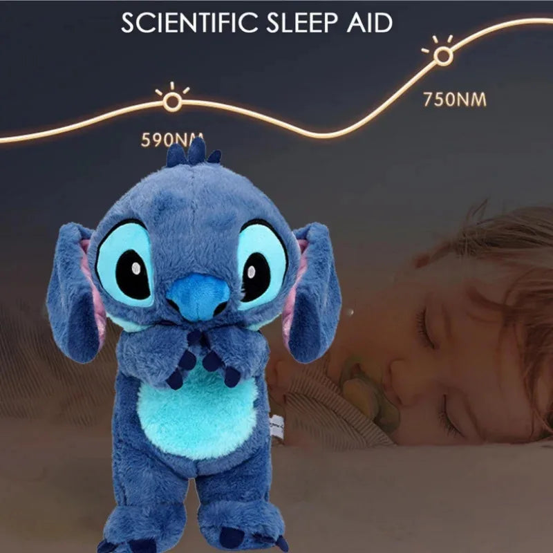 Stitch Doll Toys | Baby Breathing Bear Plush with Soothing Music and Light