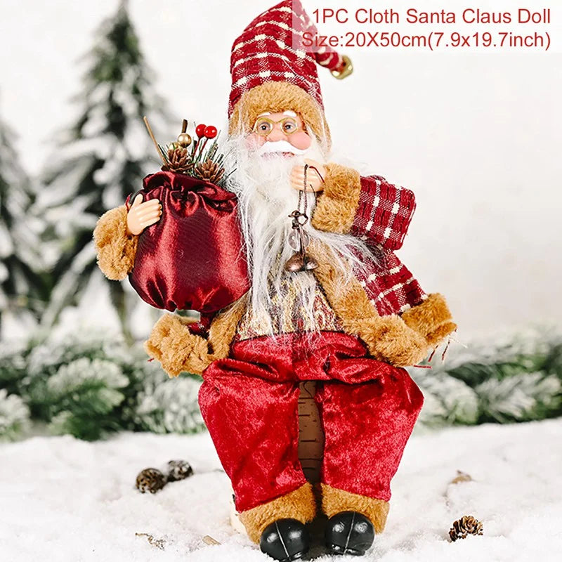 Christmas Decoration Standing Santa Doll - Festive Decor