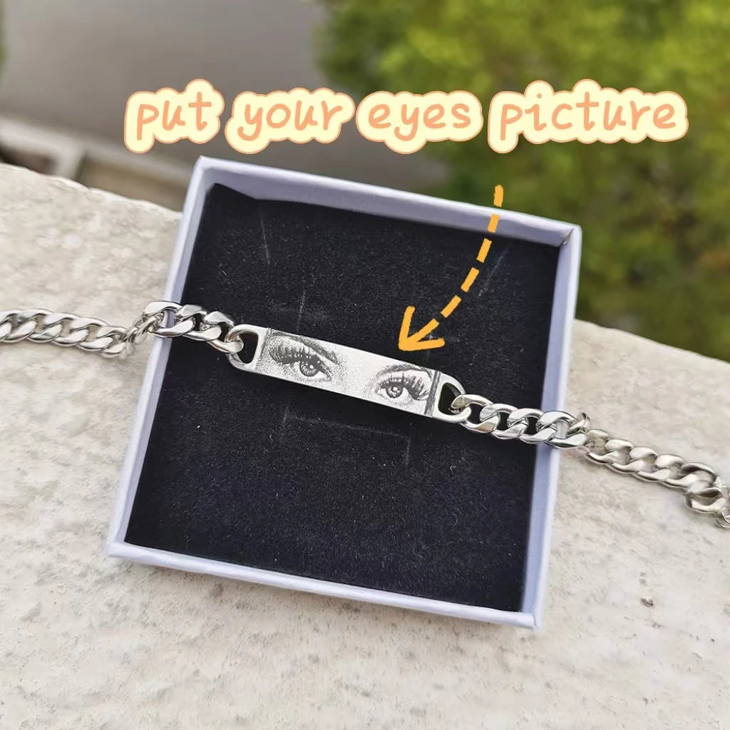 Personalized Eyes Photo Bracelet | Perfect Gift for Couples